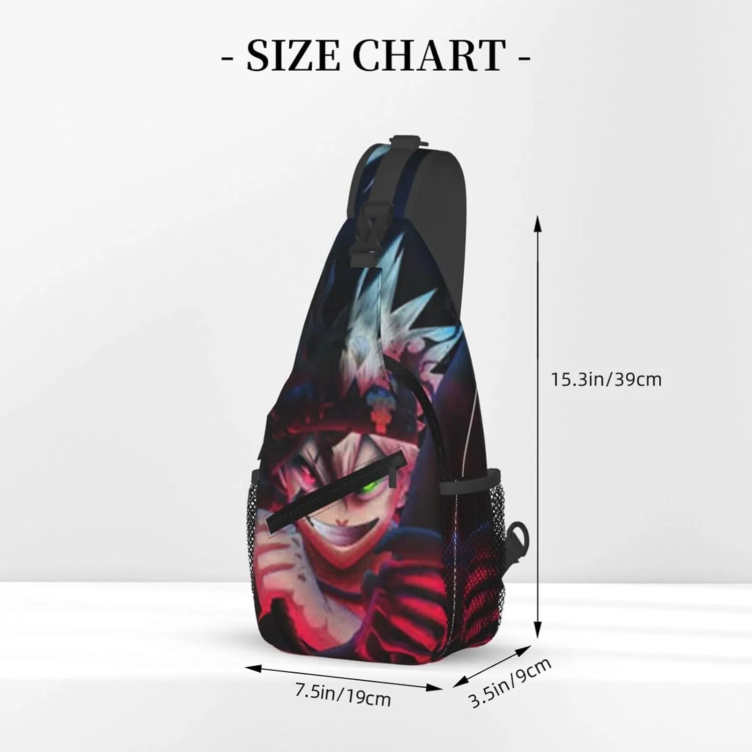 Bl-ack Clover Crossbody Bag Sling Shoulder Bag for Outdoor Travel Sports Camping Hiking Shoulder Bags