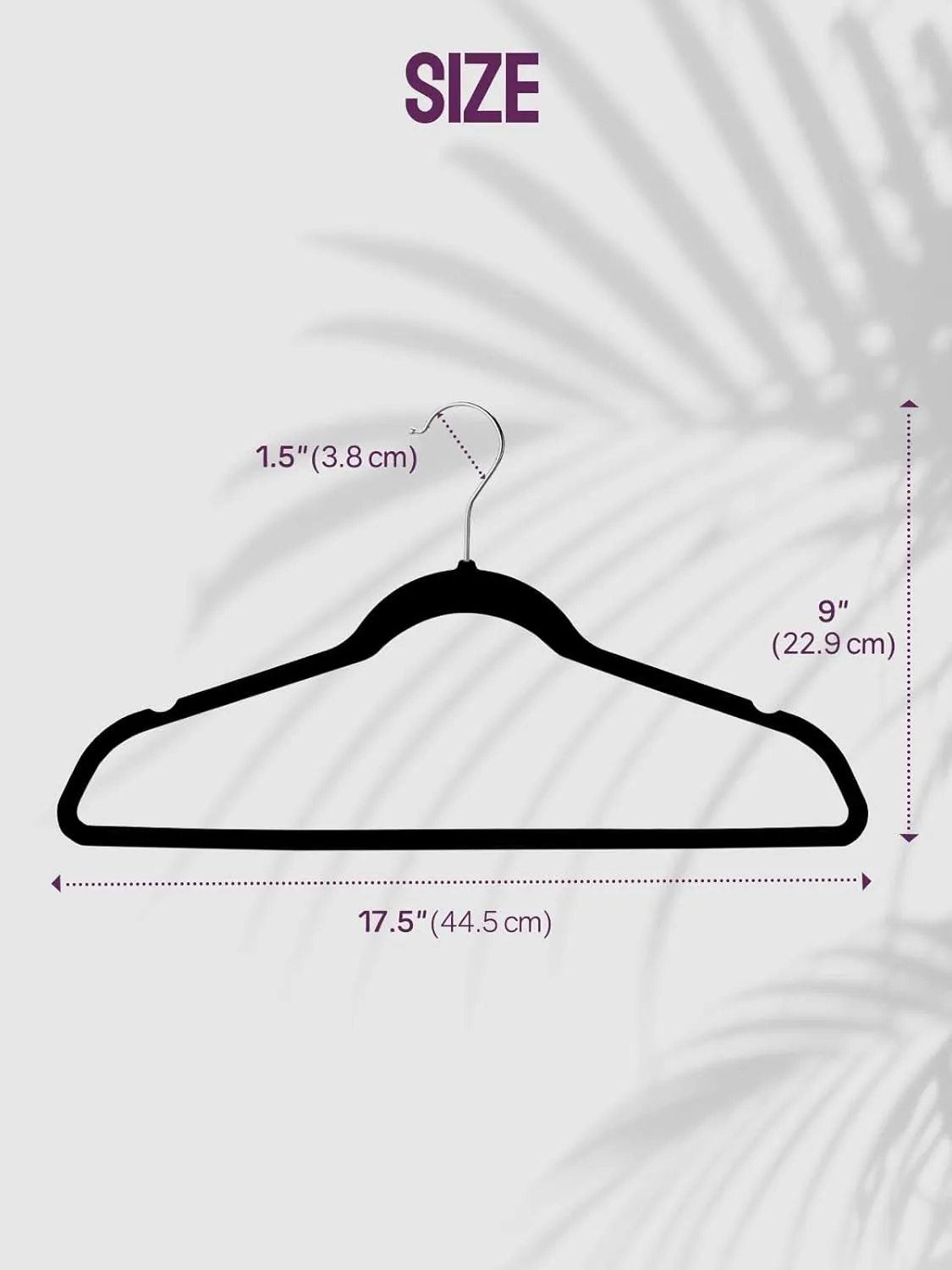 Black Velvet Hangers 50 Pack, Non Slip Clothes Felt Hanger Heavy Duty for Coat, Premium Slim Space Saving Suit Hangers for Closet Organizer, 360° Rotating Silver Hook