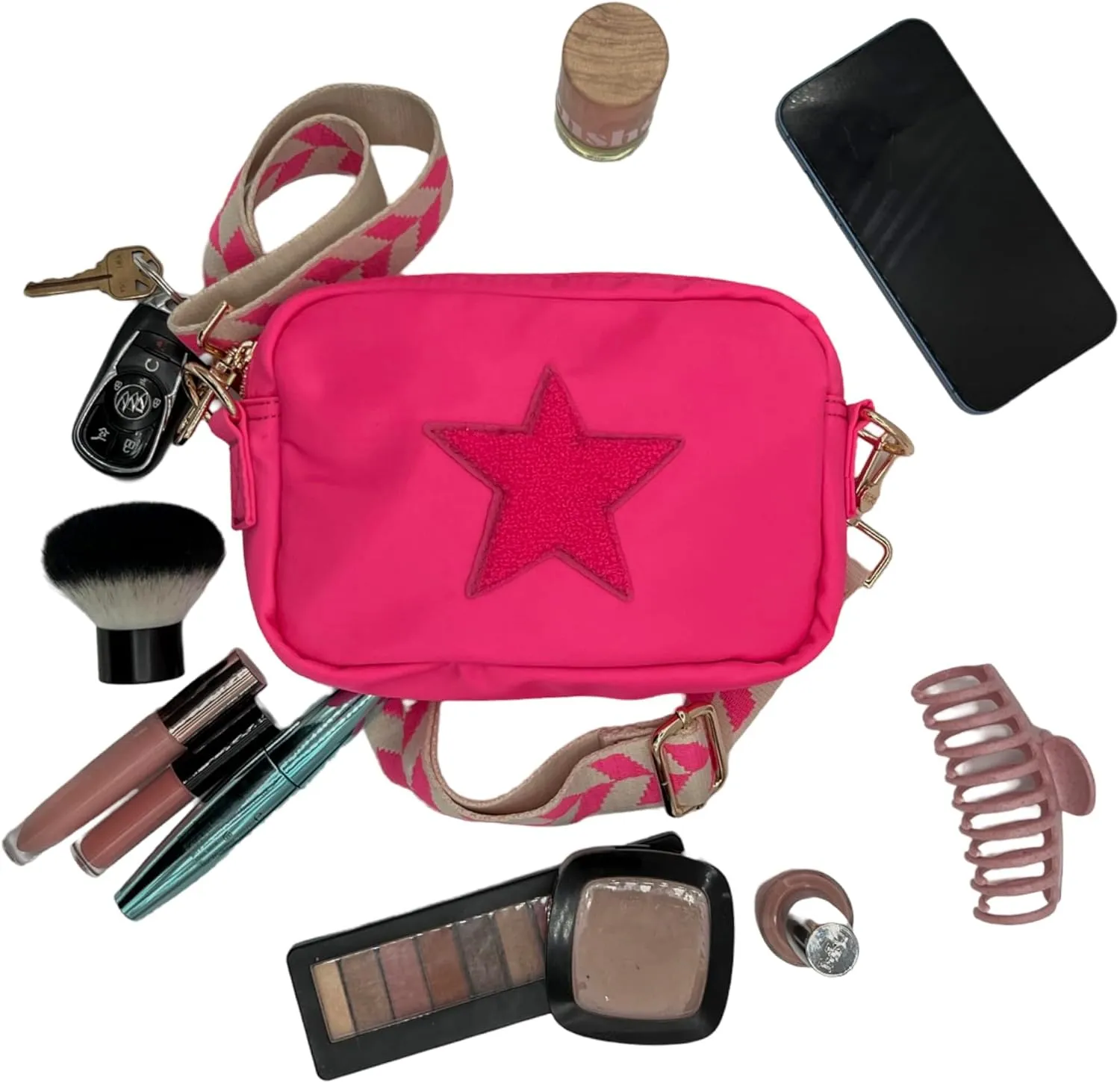 BLOC Bags Crossbody Bags for Women Purse Designer Shoulder Handbag with Zippers, Internal Zipper Pocket, and Wide Strap