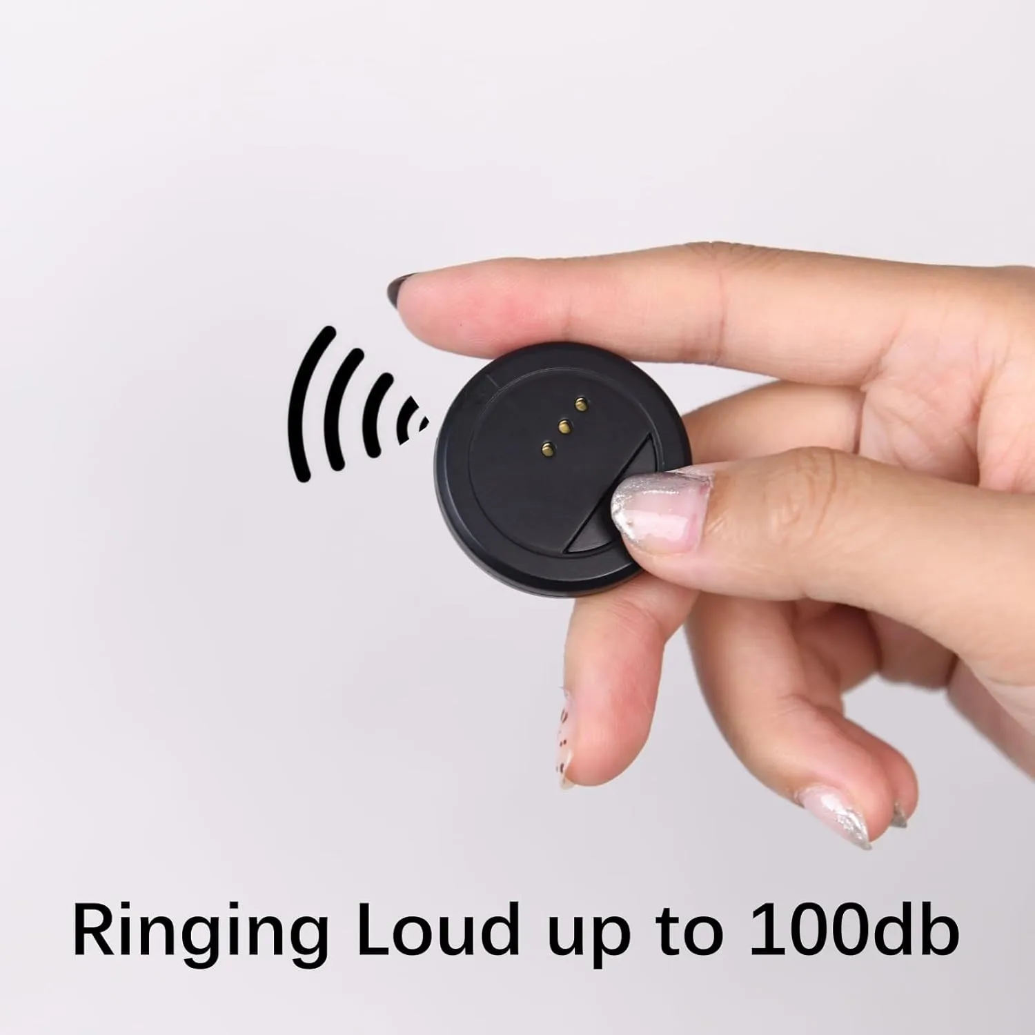 Bluetooth Key Finder Smart Tag Tracker Item Locator with Key Chain 4-Pack, Both iOS and Android Compatible, for Keys, Luggage, Backpacks Black