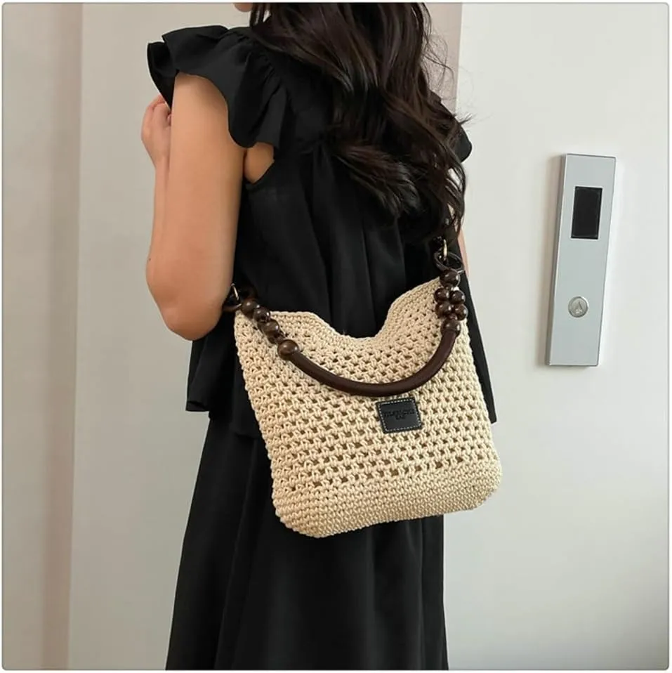 Bohemia Beach Bag Women Macrame Shoulder Tote Bags Crossbody Purse Summer Travel Beach Bag Top-handle Hobo Handbag 2025