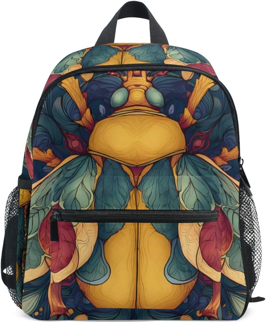 Bolaz Upgraded Backpack for School Teenagers Girls Boys-Vintage Style Moth,Travel Bag with Chest Buckle and Whistle
