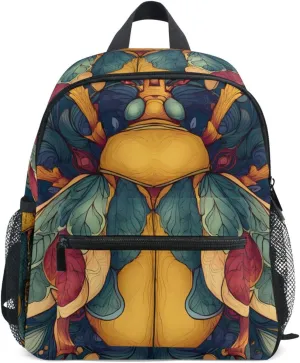Bolaz Upgraded Backpack for School Teenagers Girls Boys-Vintage Style Moth,Travel Bag with Chest Buckle and Whistle