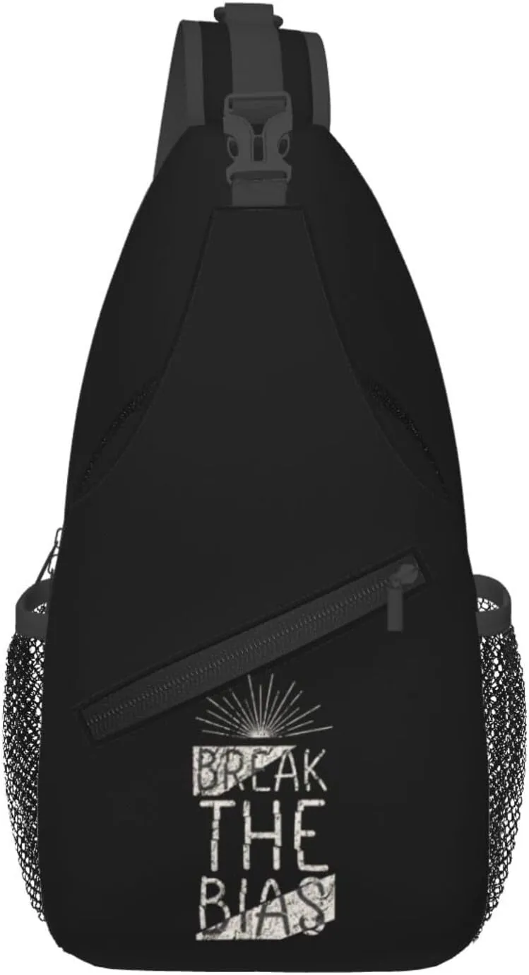 Break The Bias Crossbody Bags For Women Men Chest Backpack Gym Shoulder Bag Travel Outdoor Sports Casual Crossbody Bags
