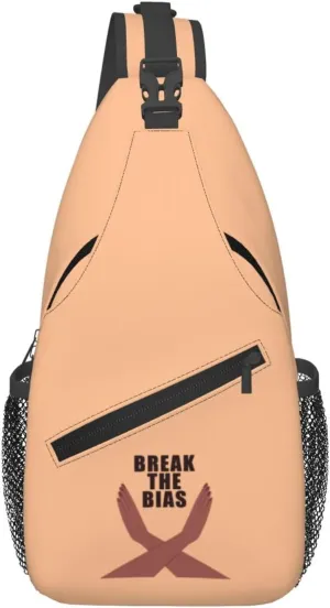 Break The Bias Crossbody Bags For Women Men Chest Backpack Gym Shoulder Bag Travel Outdoor Sports Casual Crossbody Bags