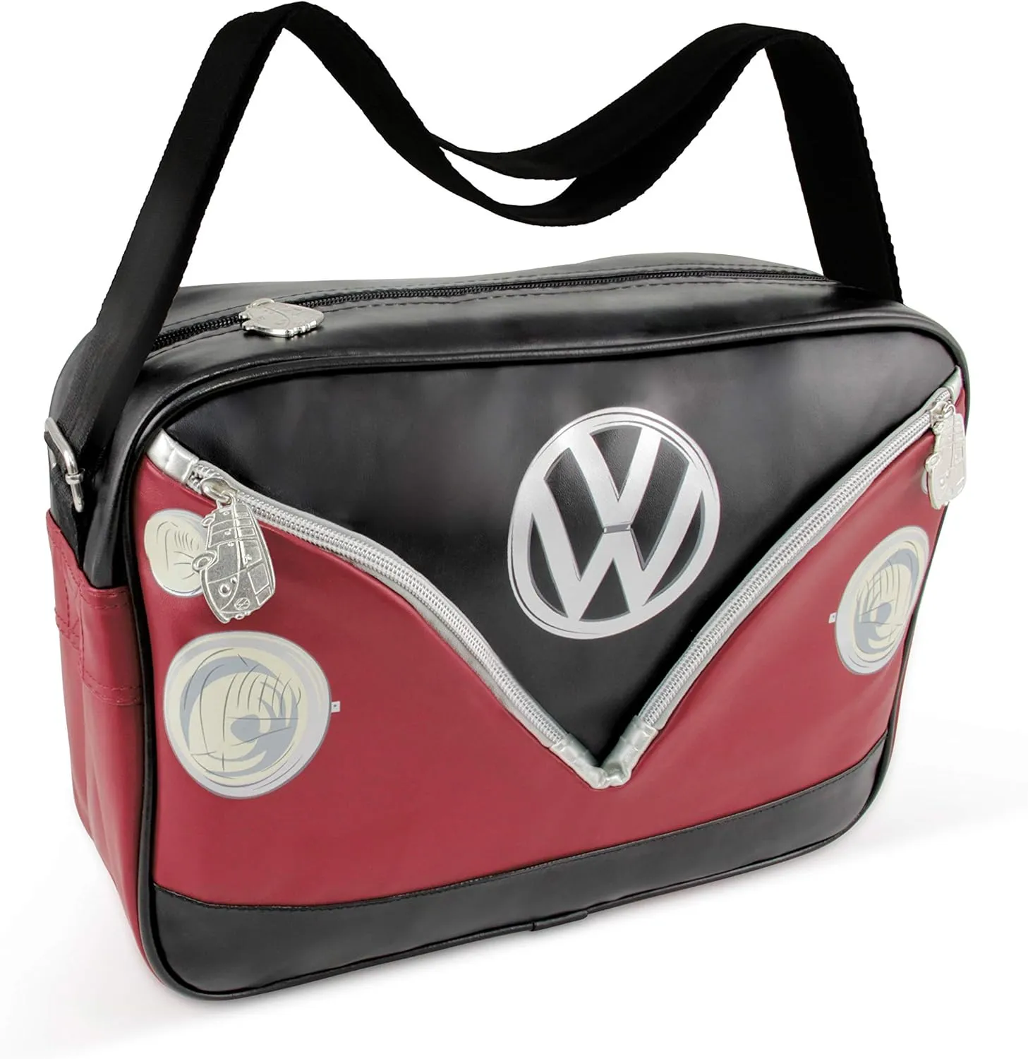 BRISA VW Collection - Volkswagen Shoulder Travel Messenger Bag with VW T1 Bus Campervan Motif
