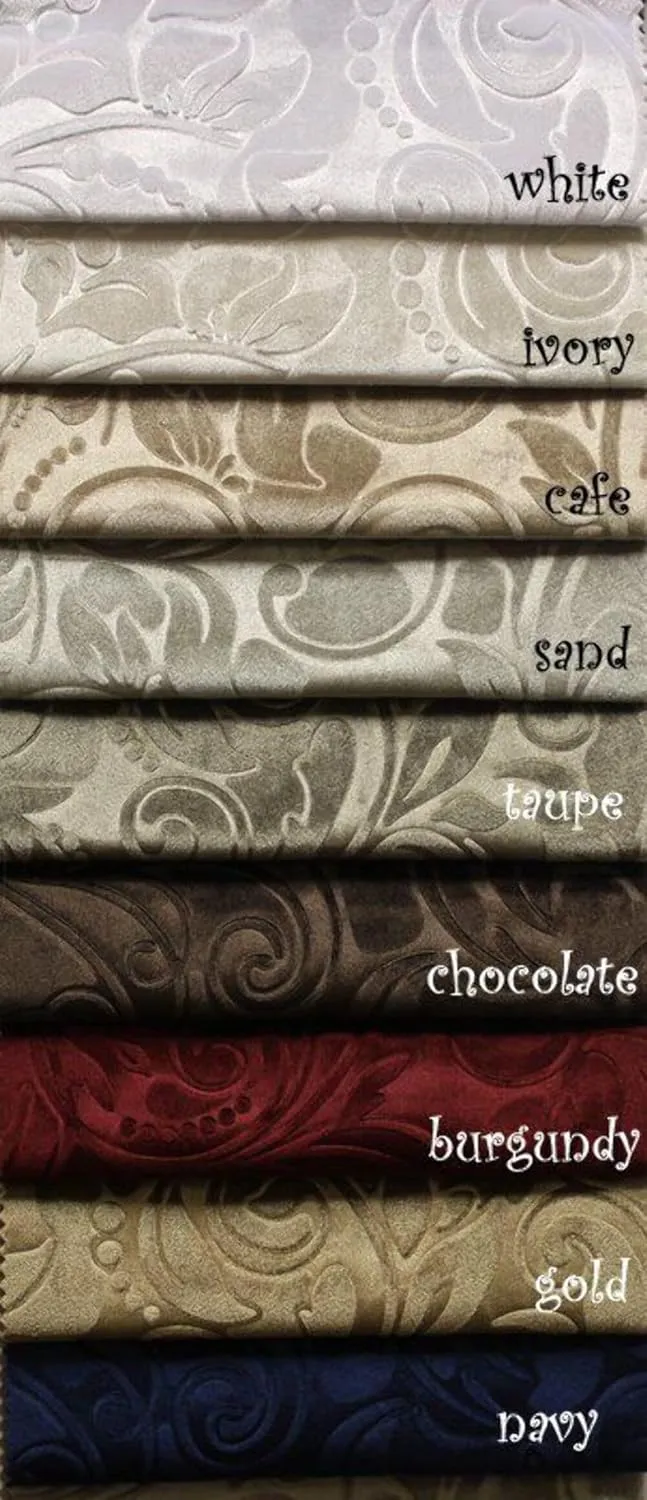 Brocade Scroll Velvet Fabric, 58 Inch in Width, Ideal Embossed Material for Home Décor Seafoam Cut by The Yard