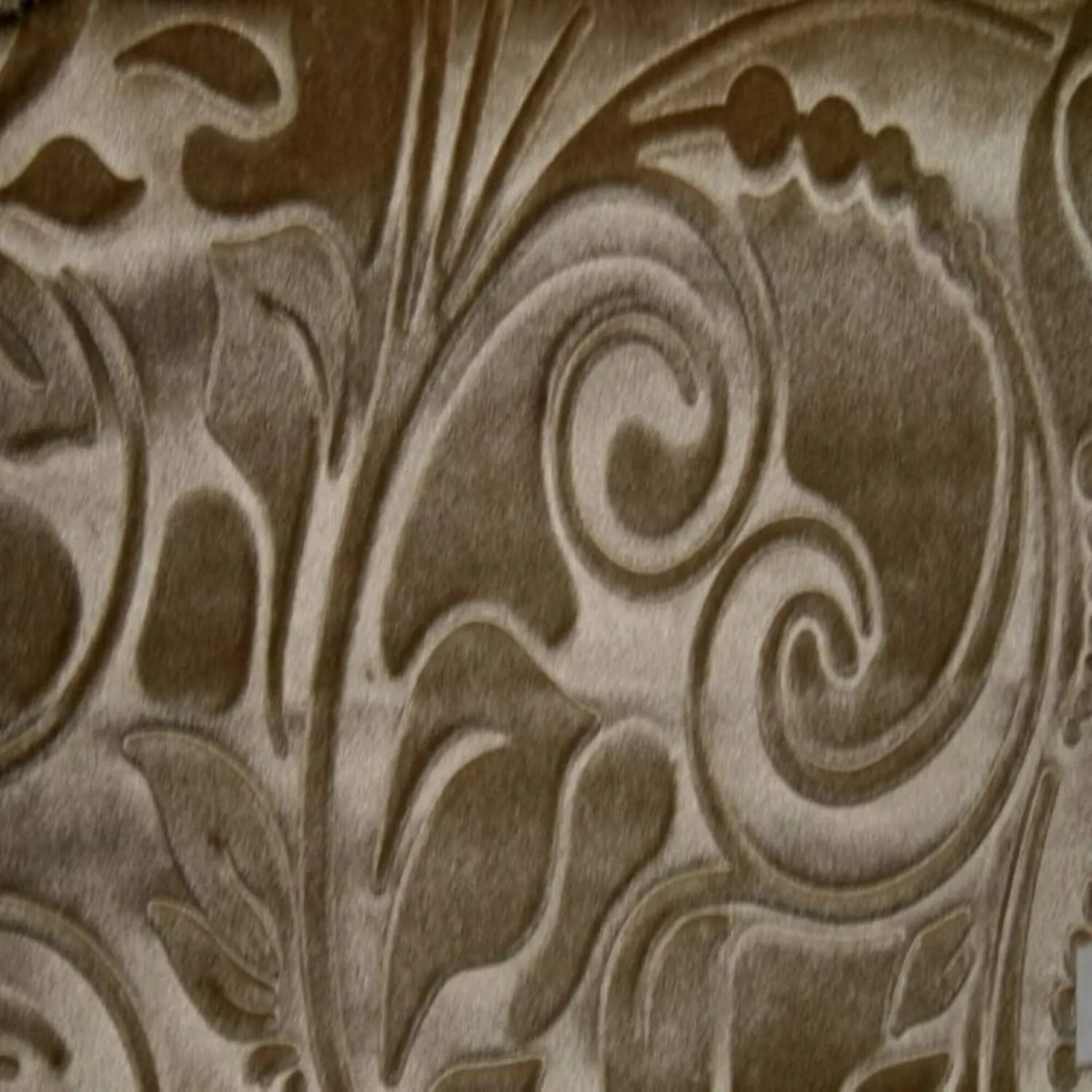 Brocade Scroll Velvet Fabric, 58 Inch in Width, Ideal Embossed Material for Home Décor Seafoam Cut by The Yard