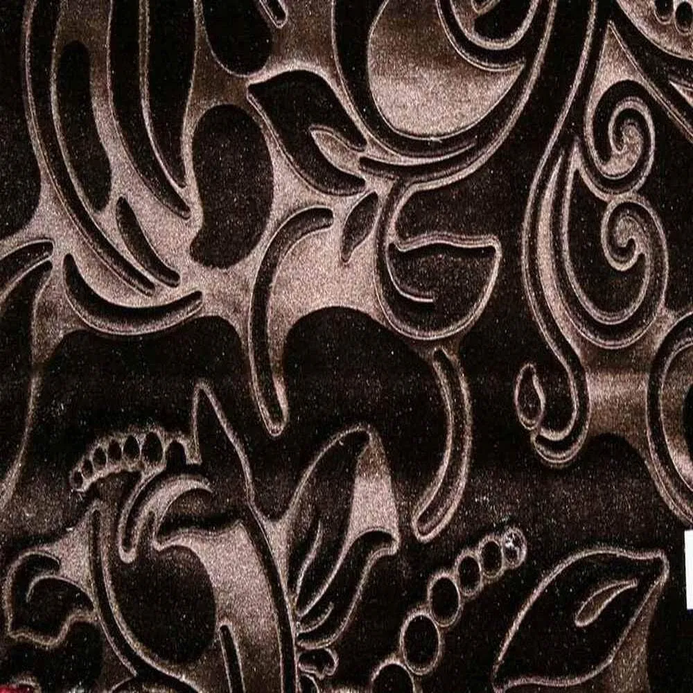 Brocade Scroll Velvet Fabric, 58 Inch in Width, Ideal Embossed Material for Home Décor Seafoam Cut by The Yard