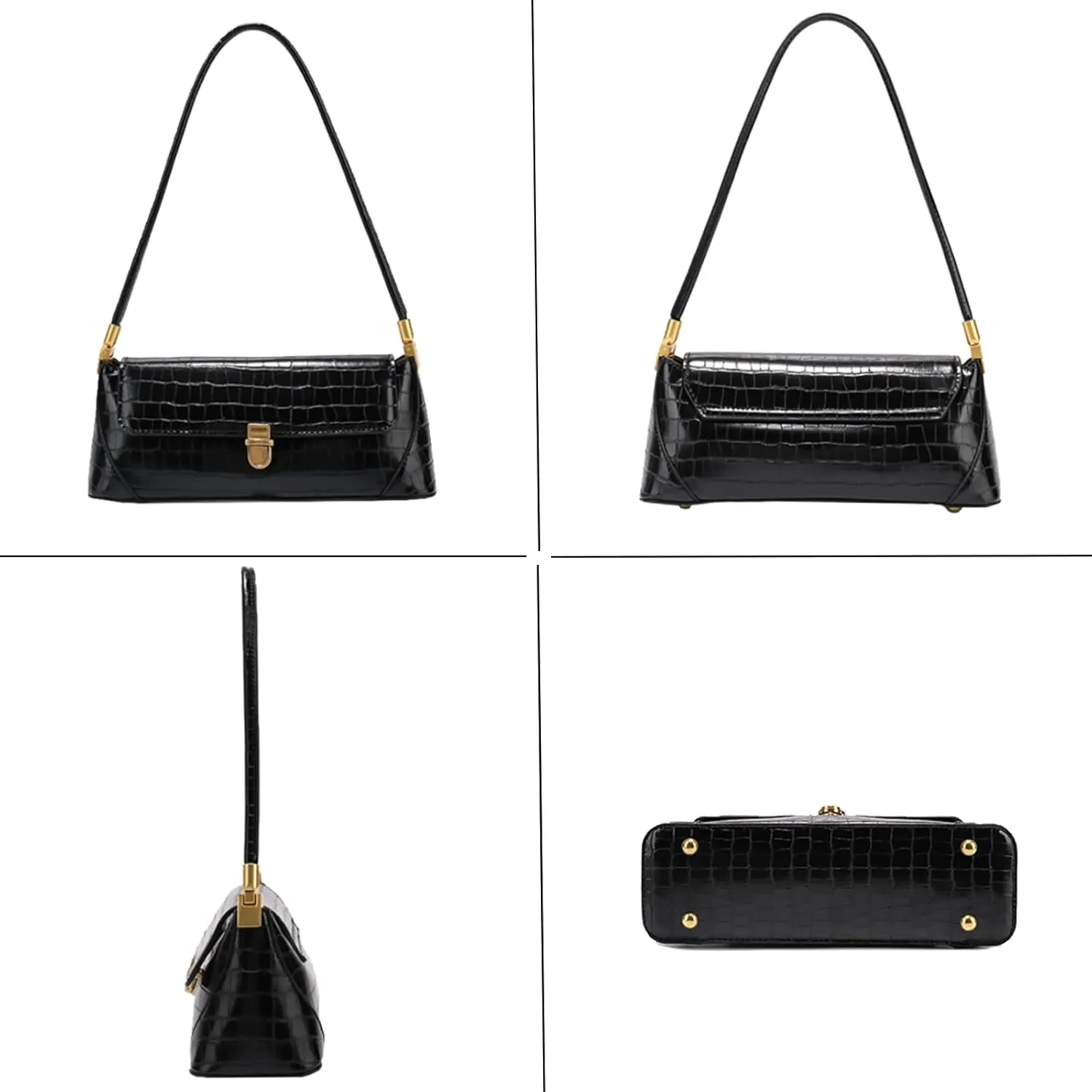 Brown Purses for Women Black Shoulder Purse Vintage Bags Trendy Women's Red Small Tote Handbags