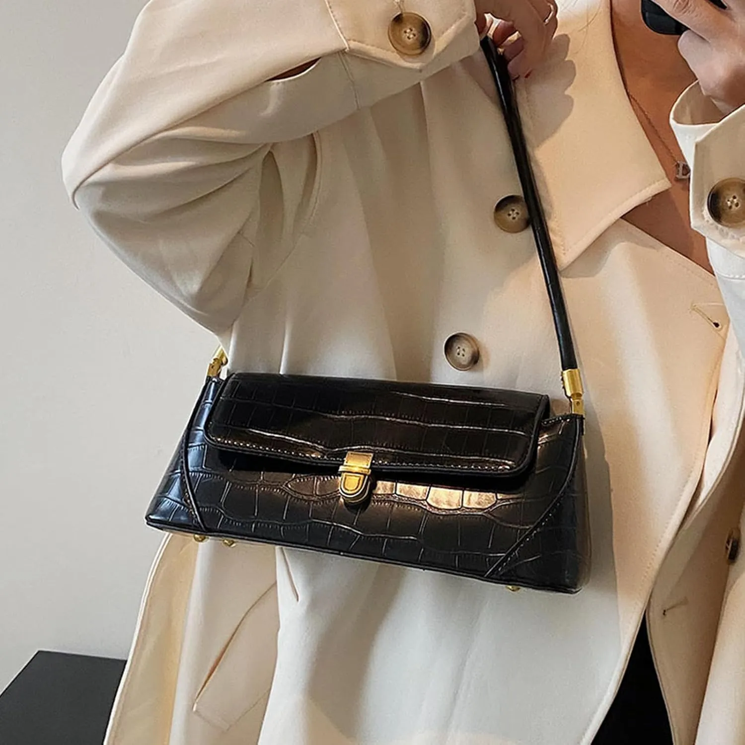 Brown Purses for Women Black Shoulder Purse Vintage Bags Trendy Women's Red Small Tote Handbags