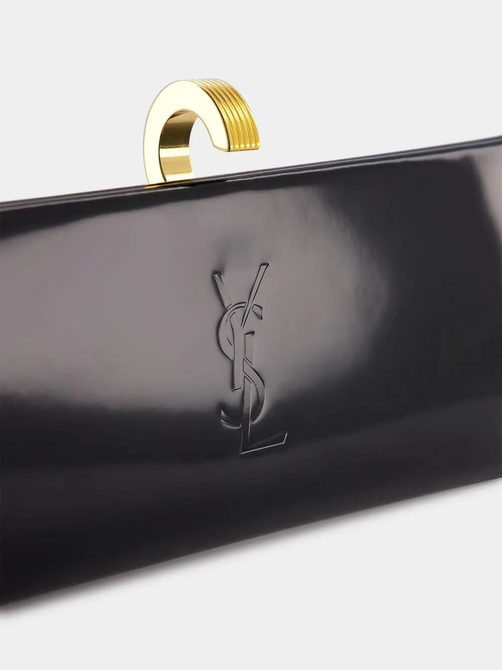 Brushed Leather Daria Minaudière Clutch