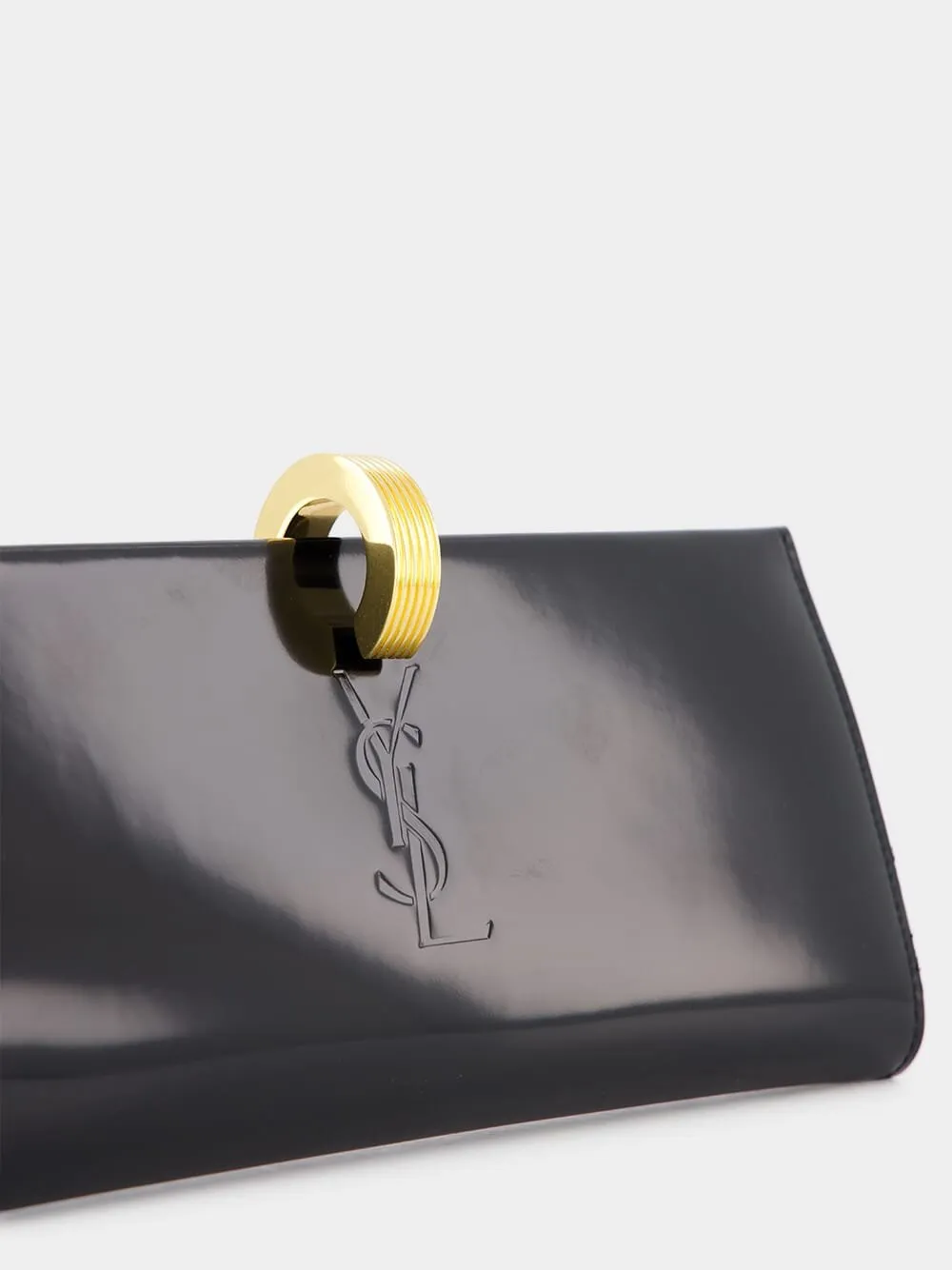 Brushed Leather Daria Minaudière Clutch