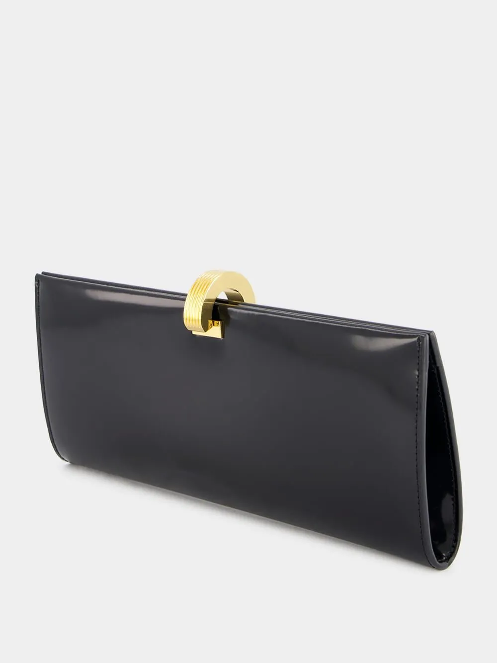 Brushed Leather Daria Minaudière Clutch