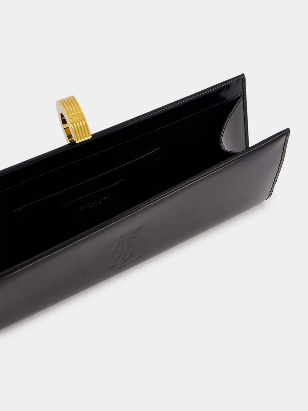 Brushed Leather Daria Minaudière Clutch