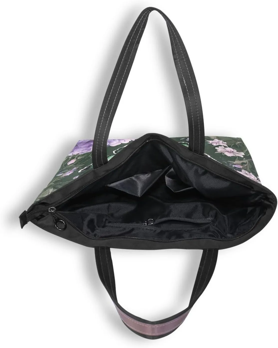 Butterfly Tote Bags for Women Purses and Ladies Work Handbags Medium 2 Size Shoulder Bags with Zipper Pockets