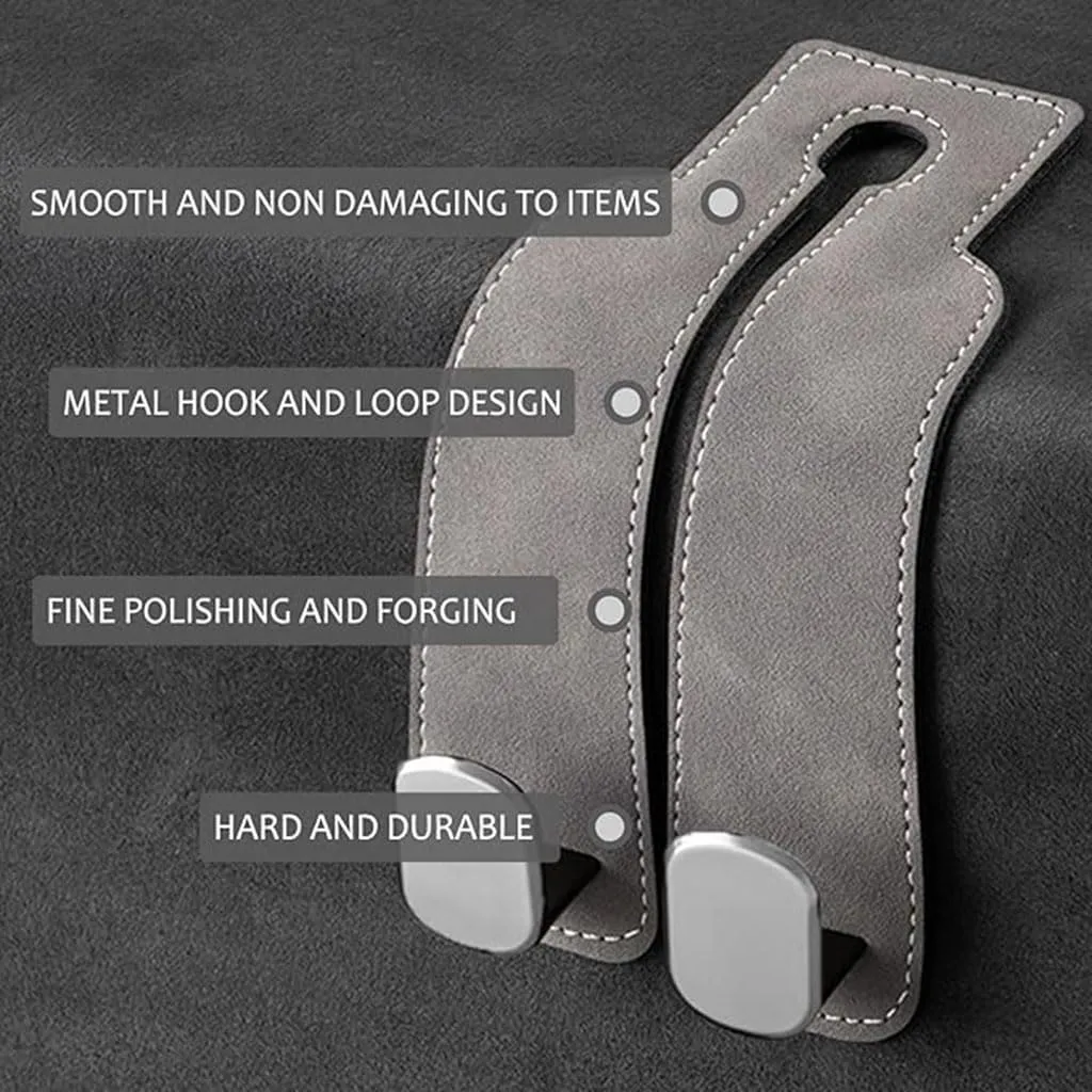 Car Hooks for Subaru Ascent 2018-2024, Car Seat Hooks Stylish Back Seat Hanger Multifunctional Interior Car Accessories,2pcs Grey