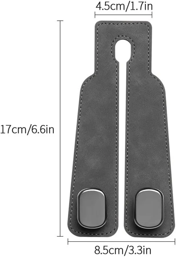 Car Hooks for Subaru Ascent 2018-2024, Car Seat Hooks Stylish Back Seat Hanger Multifunctional Interior Car Accessories,2pcs Grey