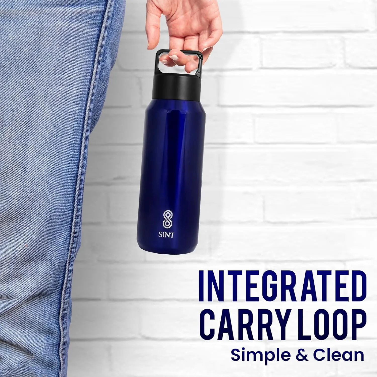 Carbonated Sports Water Bottle - 20 Oz, Leak Proof - Stainless Steel, Gym & Sports Bottles for Men & Women, Double Walled & Vacuum Insulated With Dishwasher Safe, Pack of 1 (Blue)