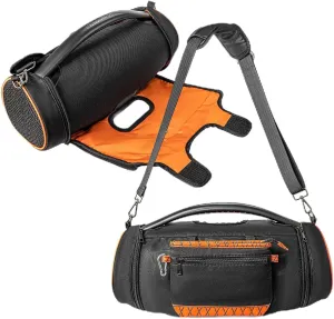 Carry Case Portable Travel Cover Accessories w/Strap for JBL Boombox 2/Boombox 3/Boombox 3 Wi-Fi Portable Bluetooth Speaker,Extra Bag for Charger,Black