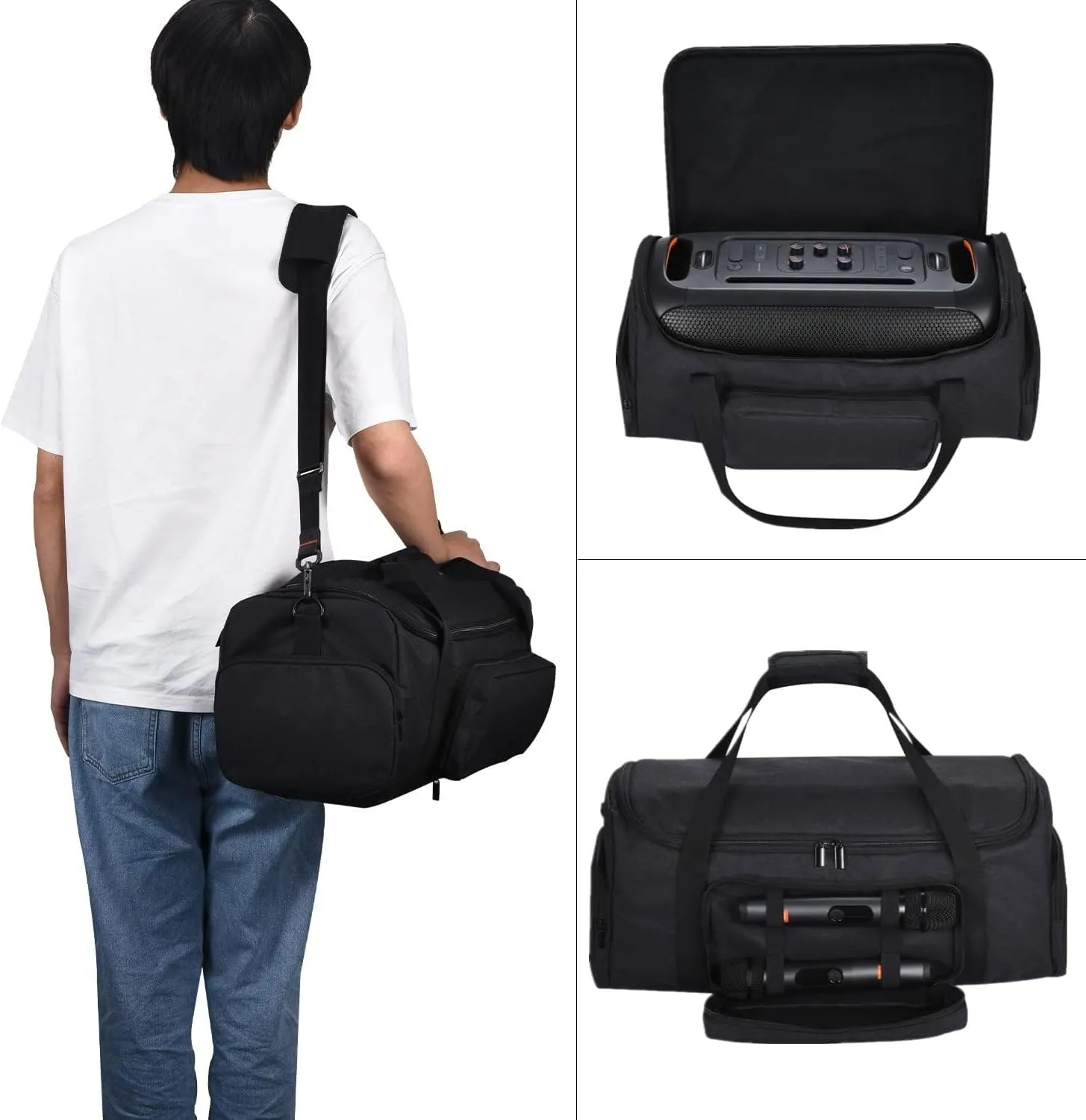Carrying Case for JBL PartyBox On The Go Speaker, Soft Travel Storage Bag Compatible with PartyBox On-The-Go Portable Party Speaker Outdoor Box-Only Case No Shoulder Strap(Black)