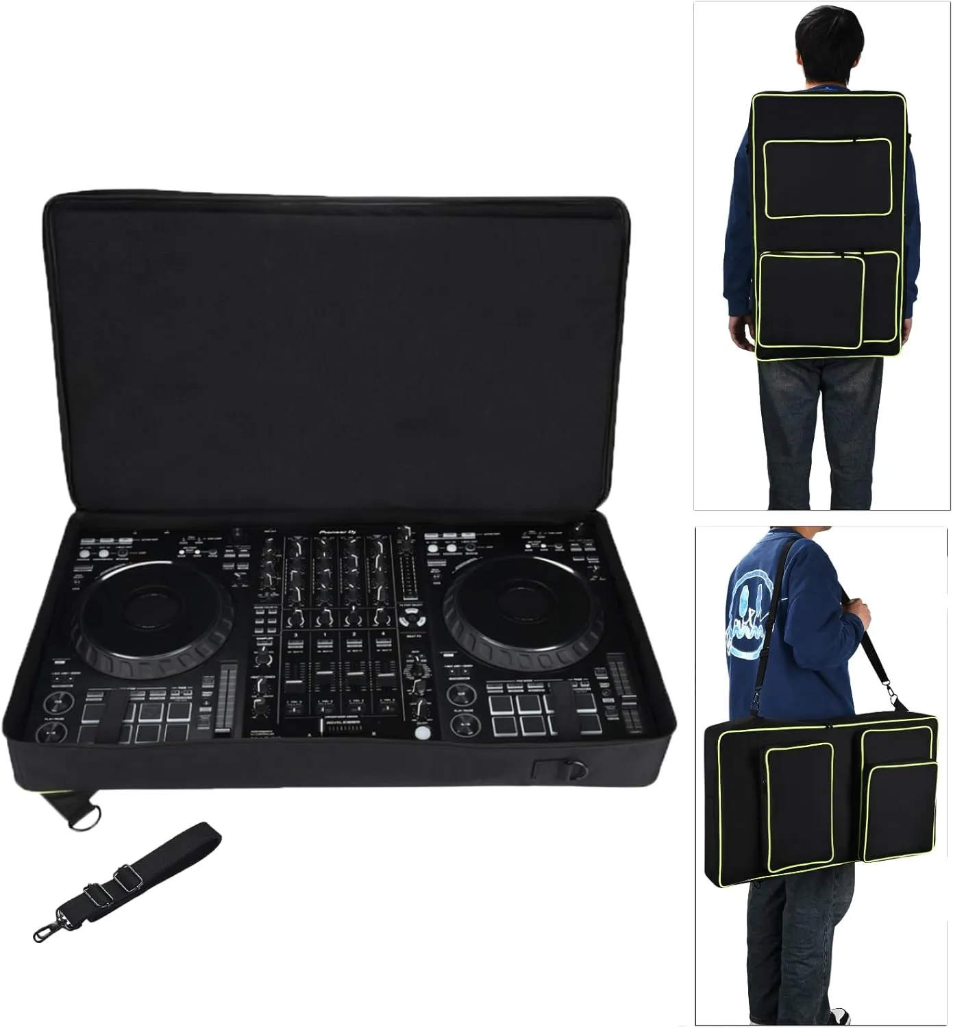 Carrying Case for Pioneer DDJ FLX10/DDJ-1000SRT/DDJ-1000 DJ Controller Compatible with 29.33 * 16.53 * 4.33in DJ Controllers, Hard Travel Carrying Bag with Shoulder Strap