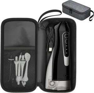 Case Compatible with COSLUS/for Nicwell/for Leominor/for Bitvae Water Dental Flosser Teeth Pick Cordless Irrigator. Water Floss Pick Carrying Storage Holder-Black (Bag Only) (Black)
