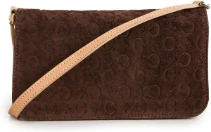 Celine Women's Pre-Loved Brown Suede Shoulder Bag