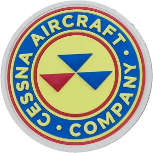 Cessna® Company PVC Shoulder Patch - with Hook and Loop, 3", Officially Licensed