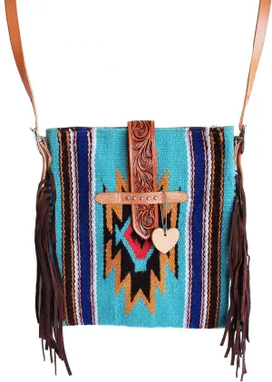 CHALLENGER Women's Western Handwoven Wool Rodeo Cowgirl Handbag Shoulder Purse Tote 103B03