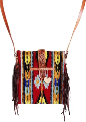 CHALLENGER Women's Western Handwoven Wool Rodeo Cowgirl Purse Shoulder Bag Tote 103B01