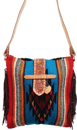 CHALLENGER Women's Western Handwoven Wool Rodeo Cowgirl Purse Shoulder Bag Tote 103B15