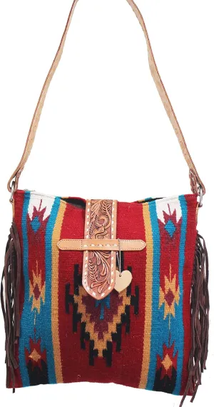 CHALLENGER Women's Western Handwoven Wool Rodeo Cowgirl Purse Shoulder Bag Tote 103B16