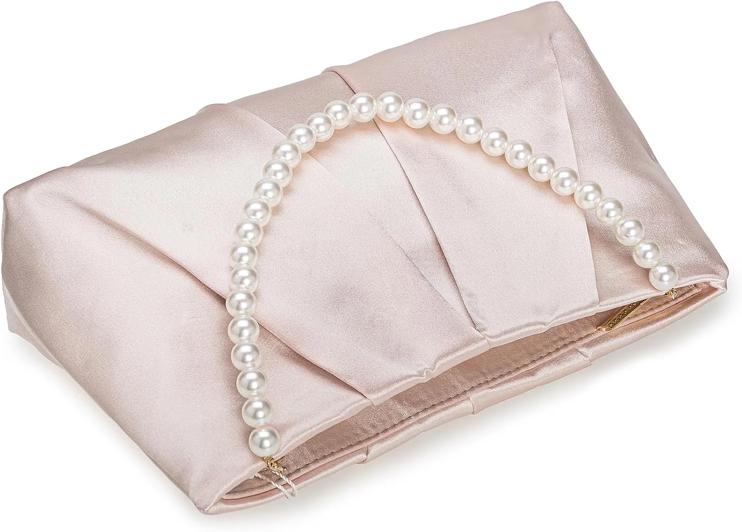 CHARMING TAILOR Evening Bag Women Wedding Party Handbag Small Dressy Formal Purse Pleated Satin Clutch