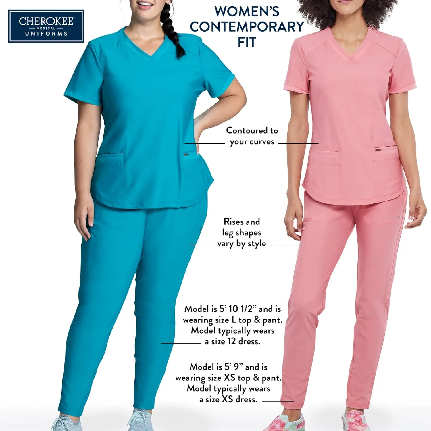 Cherokee Form Women Scrubs Top V-Neck CK723