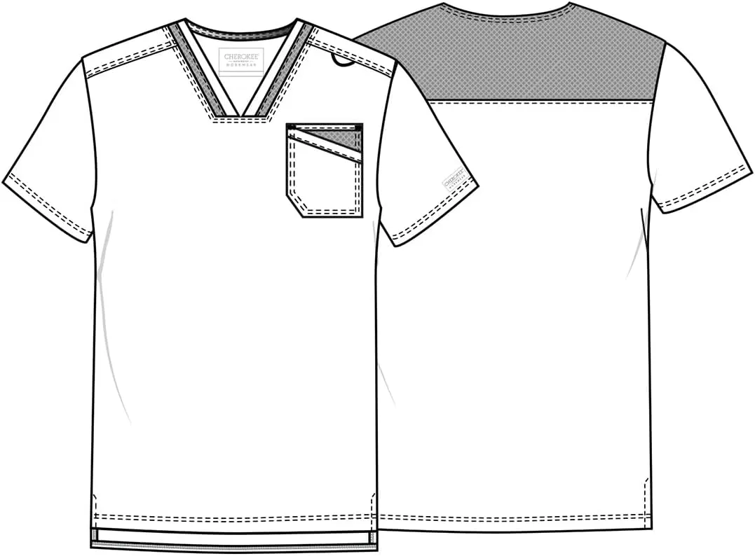 Cherokee Men Scrubs Top Workwear Revolution V-Neck WW751