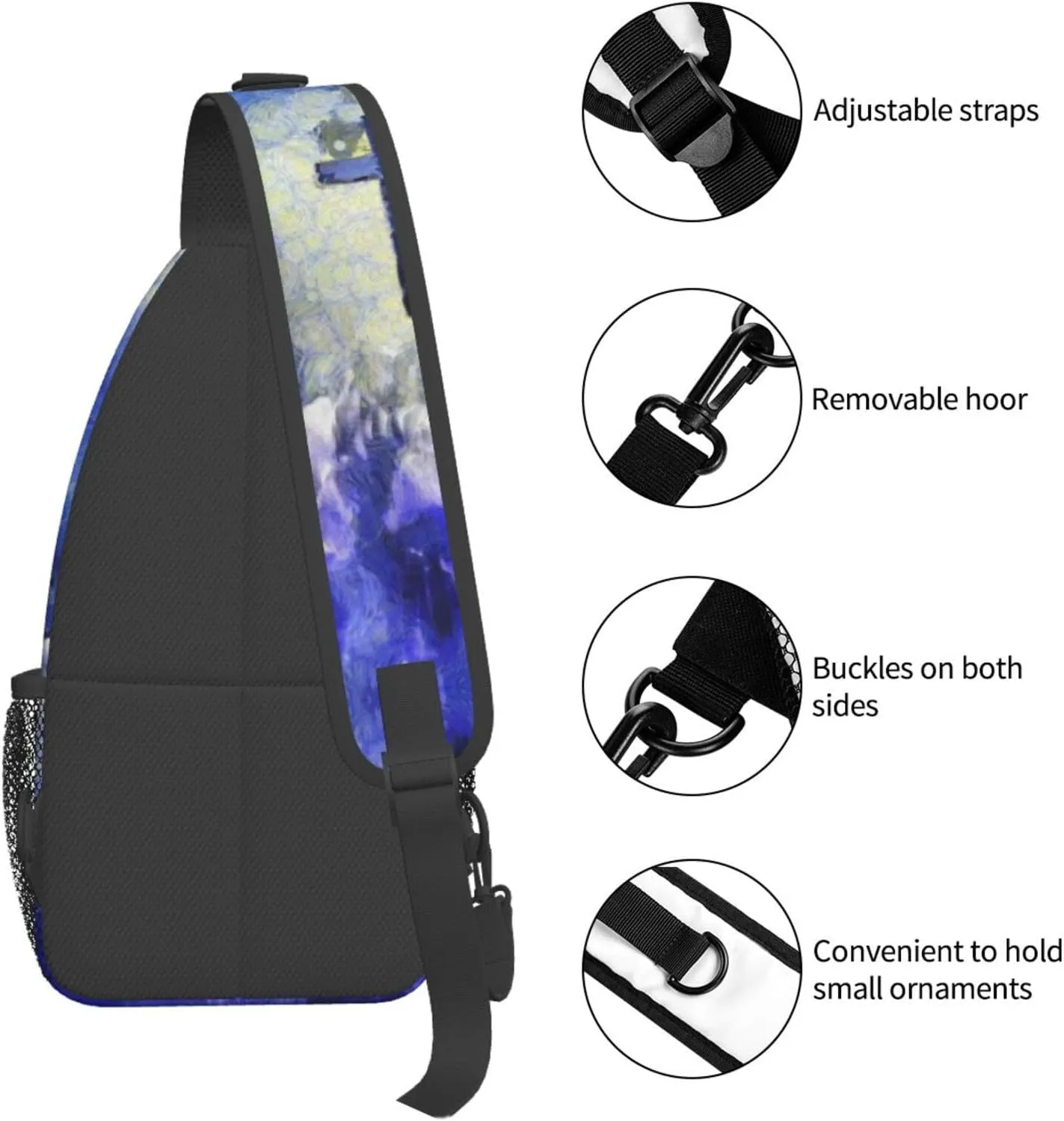 Christian Jesus Cross Crossbody Sling Backpack Fashion Jesus Sling Bag Travel Hiking Chest Bag Daypack for Men Women