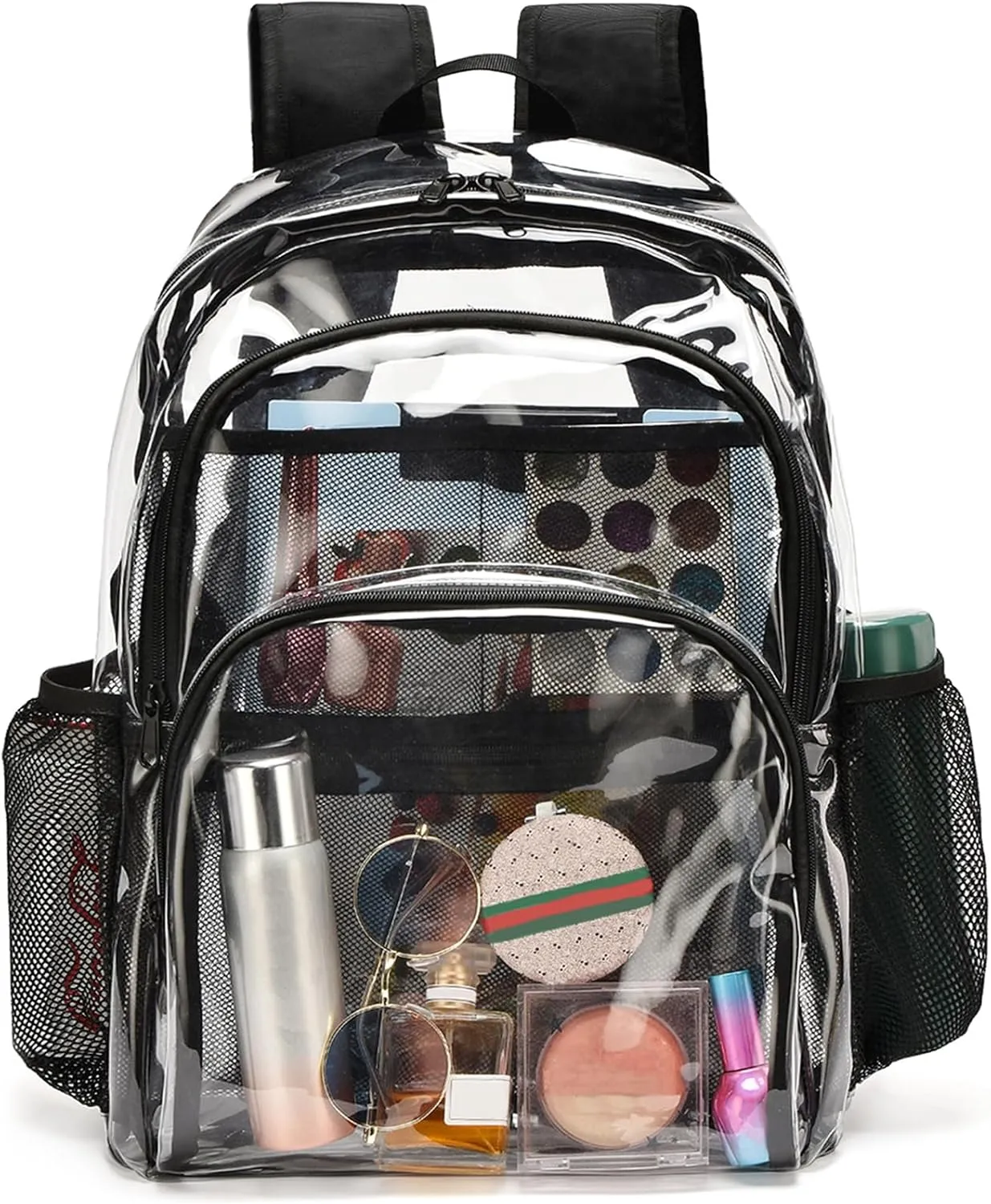 Clear Backpack, Clear Bag Stadium Large See Through Bookbag Heavy Duty PVC Transparent Backpacks for School