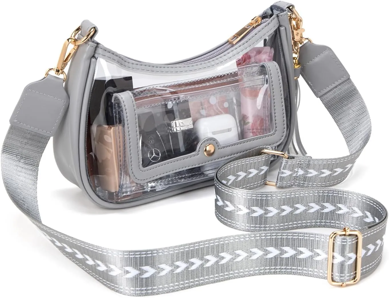 Clear Bag for Stadium Events, Clear Purses for Women, Crossbody Stadium Approved