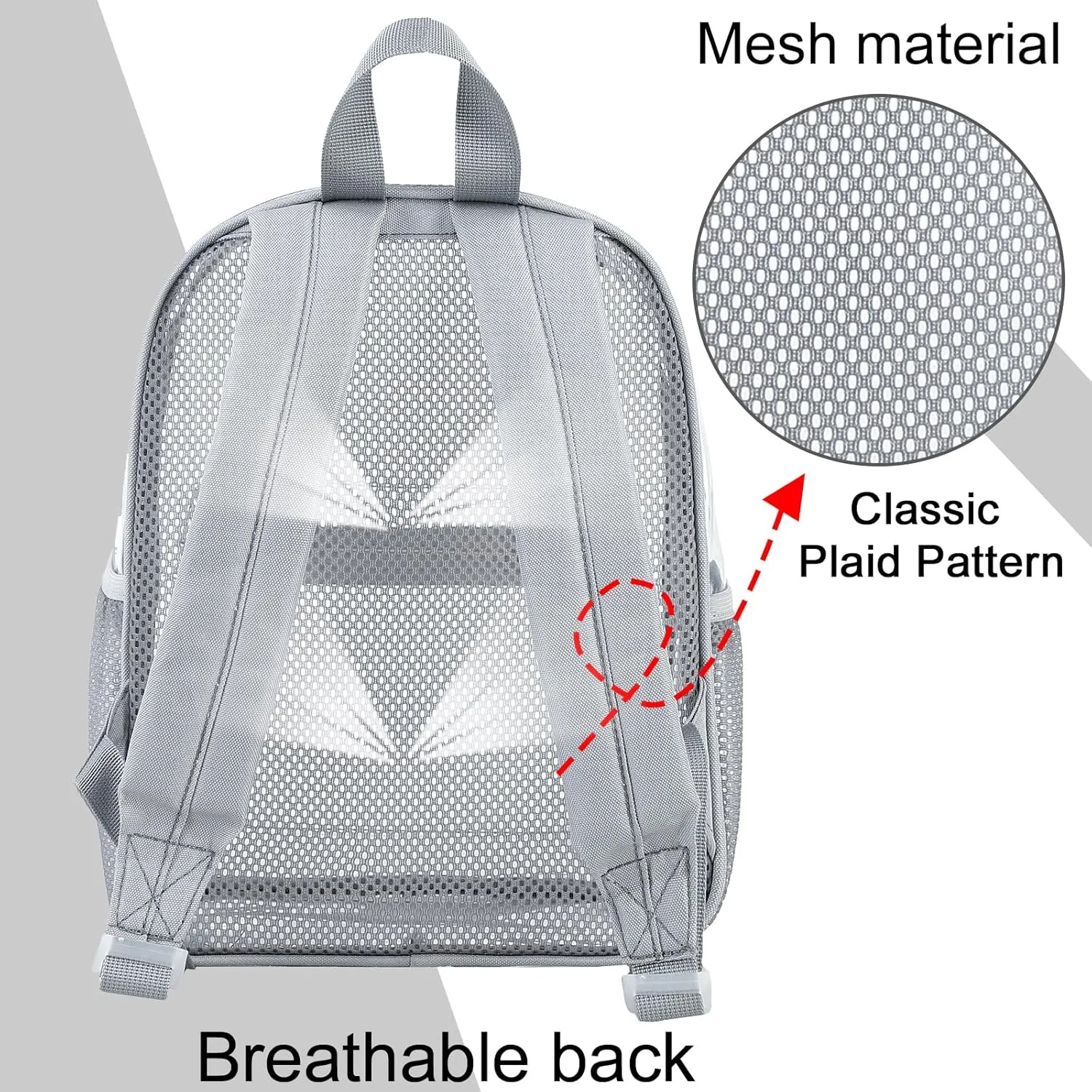 Clear Mini Backpack Stadium Approved 12x12x6 Small Transparent Backpacks Plastic See Through Bag for Work Festival Security Travel