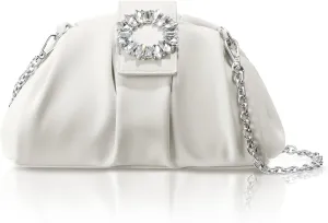 Clutch Purses for Women, Crossbody Handbag Elegant Pleated Evening Bag for Party Wedding Prom