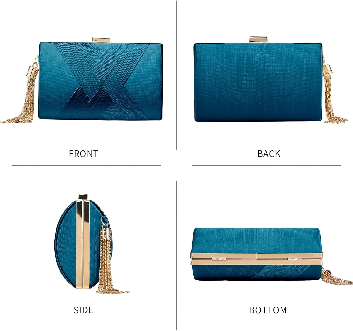 Clutch Purses For Women Tassel Evening Clutch bag Cross Body & Shoulder Bag For Wedding Night out Party