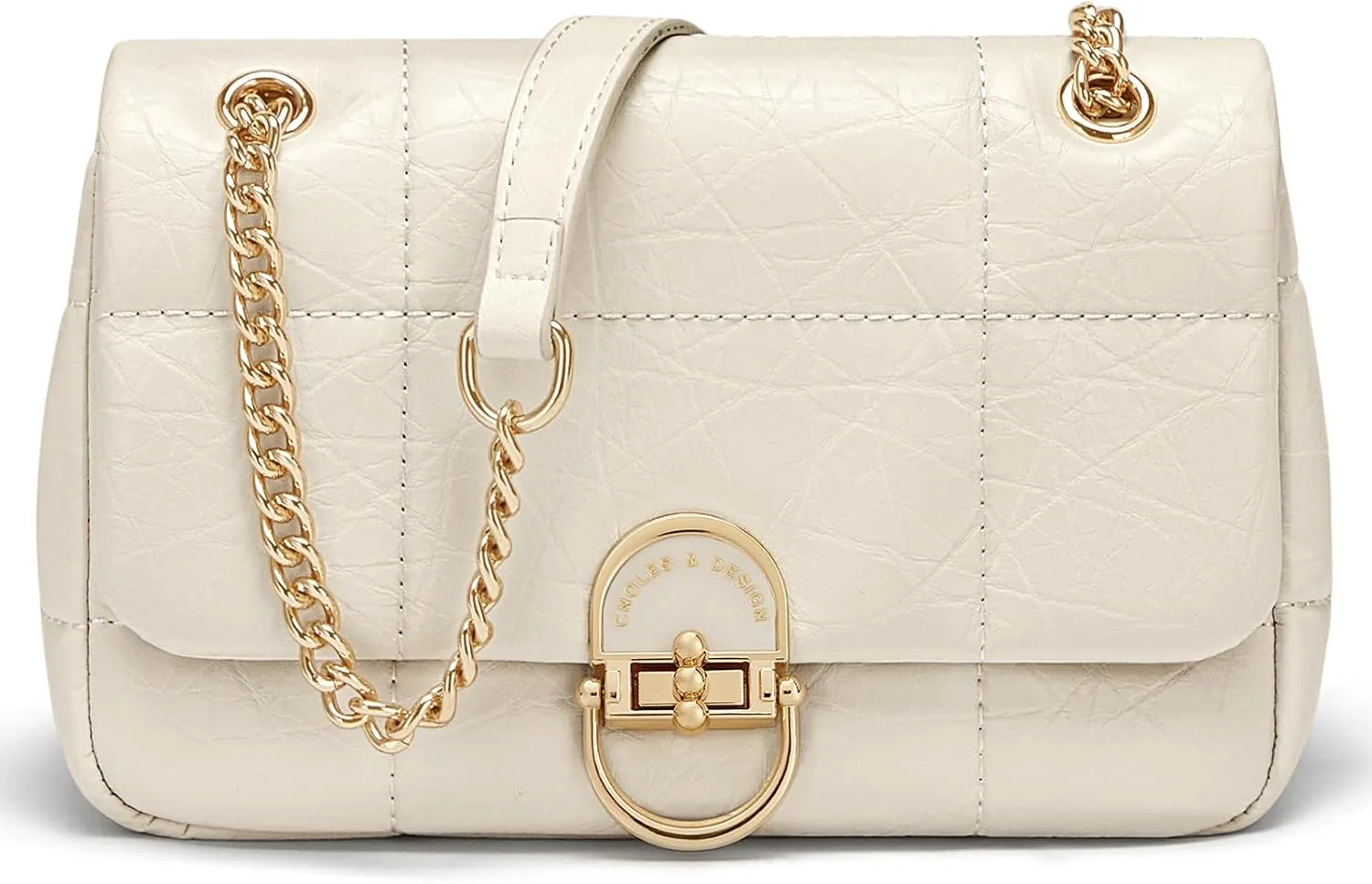 Cnoles Crossbody Bags for Women Fashion Leather Shoulder Bag with Chain Strap Trendy Clutch Purse Satchel Purse Handbag