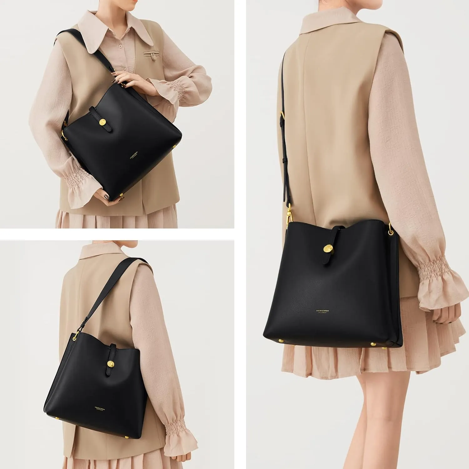 Cnoles Women Genuine Leather Designer Tote Bags Purses And Handbags For Women Fashion Ladies Top Handle Shoulder Satchel Bag