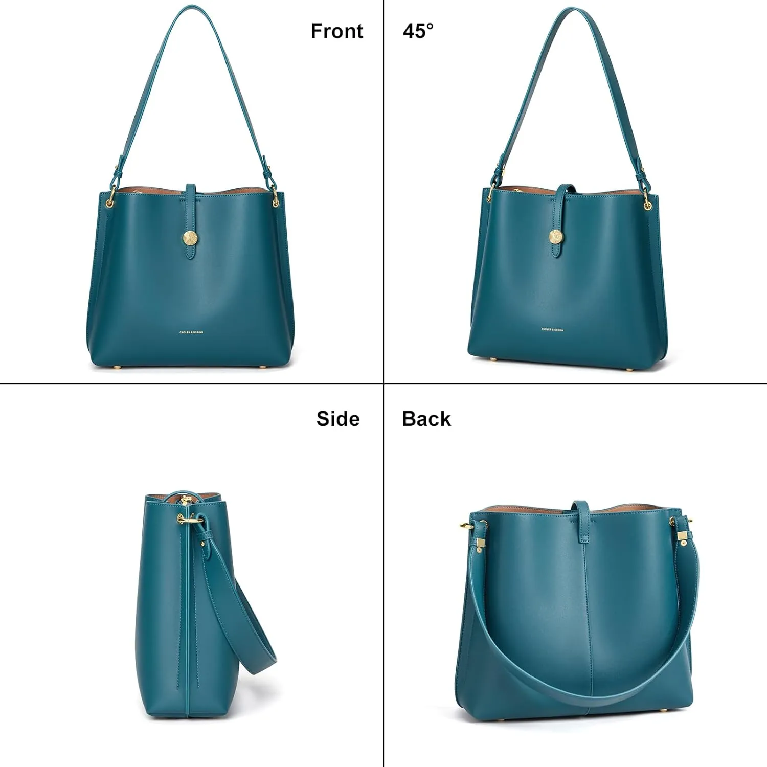 Cnoles Women Genuine Leather Designer Tote Bags Purses And Handbags For Women Fashion Ladies Top Handle Shoulder Satchel Bag