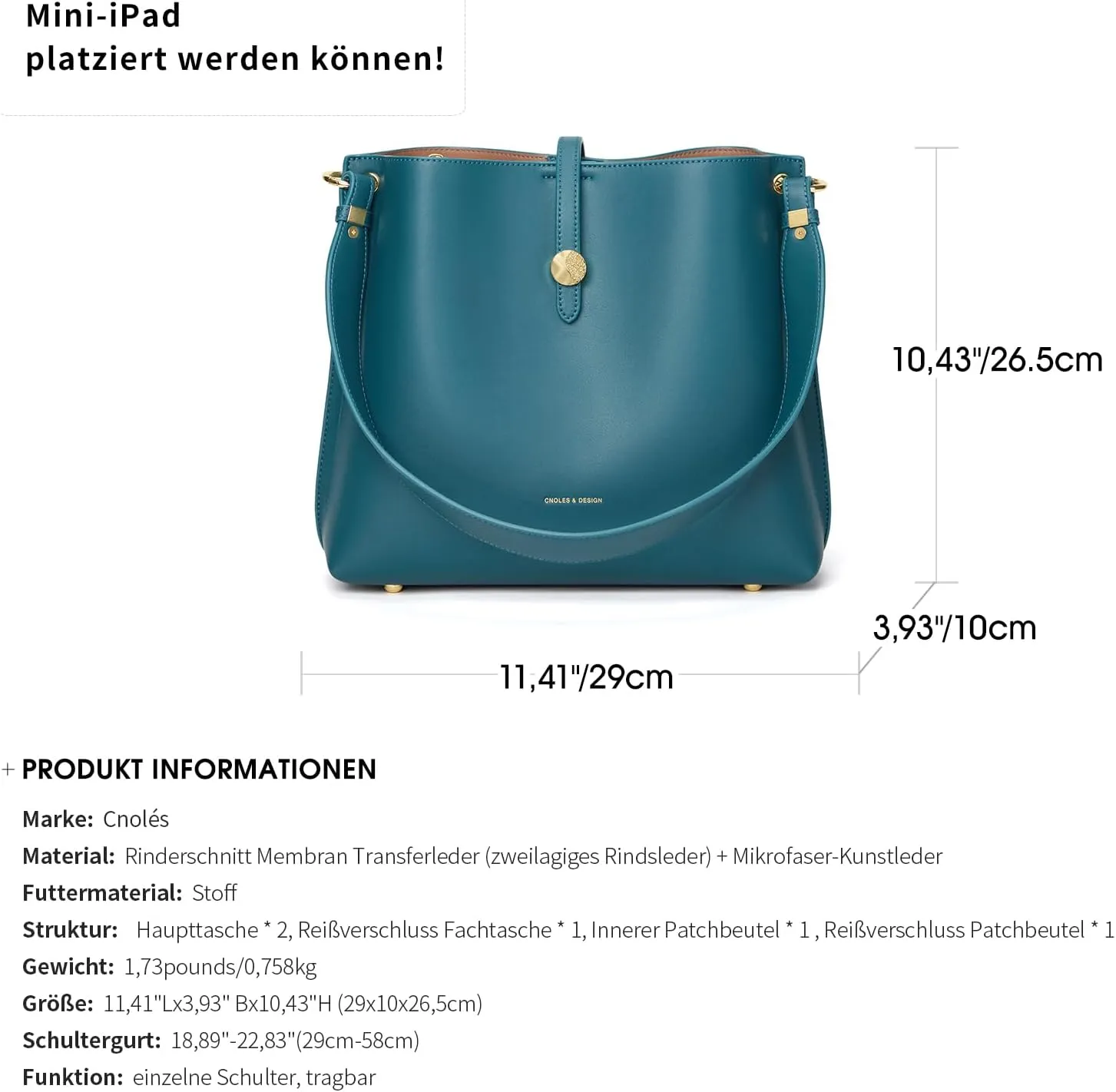 Cnoles Women Genuine Leather Designer Tote Bags Purses And Handbags For Women Fashion Ladies Top Handle Shoulder Satchel Bag