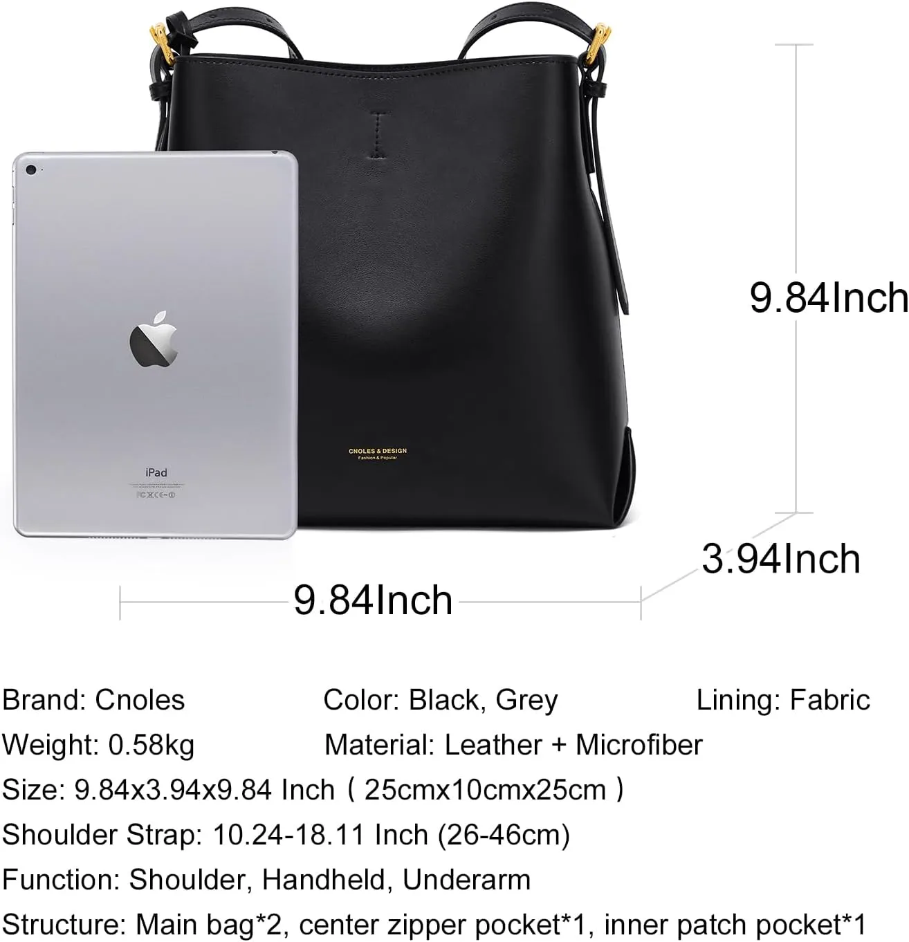 Cnoles Women Genuine Leather Designer Tote Bags Purses And Handbags For Women Fashion Ladies Top Handle Shoulder Satchel Bag