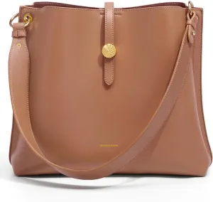 Cnoles Women Genuine Leather Designer Tote Bags Purses And Handbags For Women Fashion Ladies Top Handle Shoulder Satchel Bag