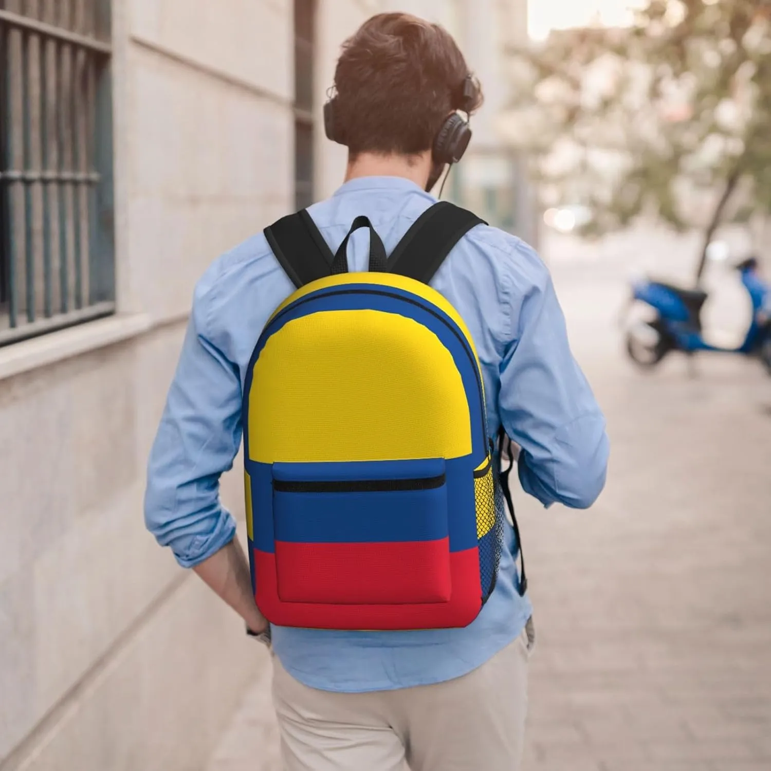Colombian Colombia Flag 17 Inch Backpacks Multipurpose Laptop Backpack Double Shoulder Bag for Men Women Gifts