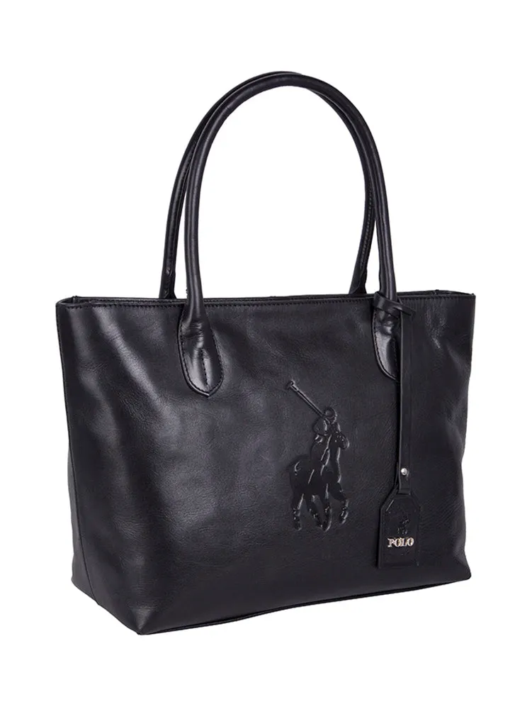 Colorado Leather Tote Bag - Black